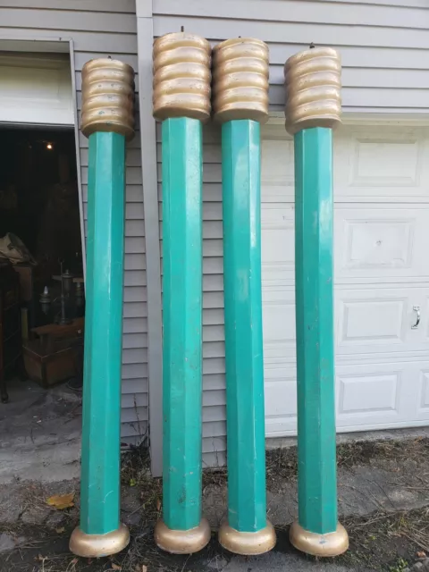 Vintage 8' round Columns From Movie Theater Art Deco Space Age machine
