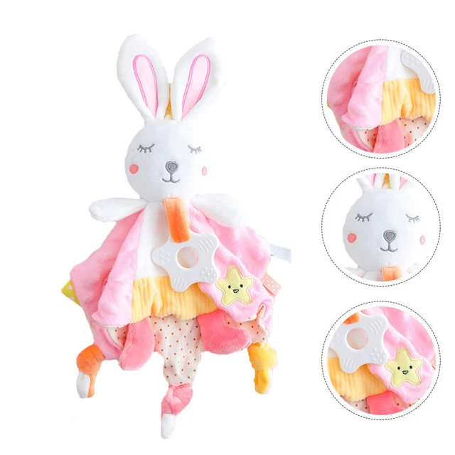 Coperta rilassante asciugamano coniglio giocattoli da masticare bambino coccole