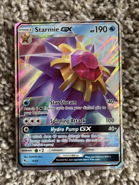 Starmie GX - Hidden Fates - Ultra Rare - Holo - 14/68 - Pokémon - TCG - NM