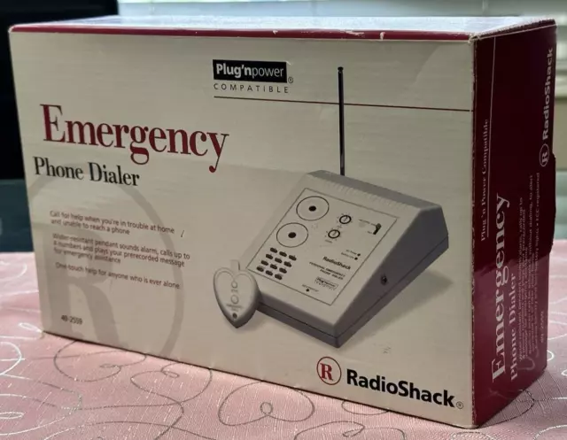RADIO SHACK Marcador de teléfono de emergencia personal Enchufe 'N Power 49-2559 Control remoto cardíaco