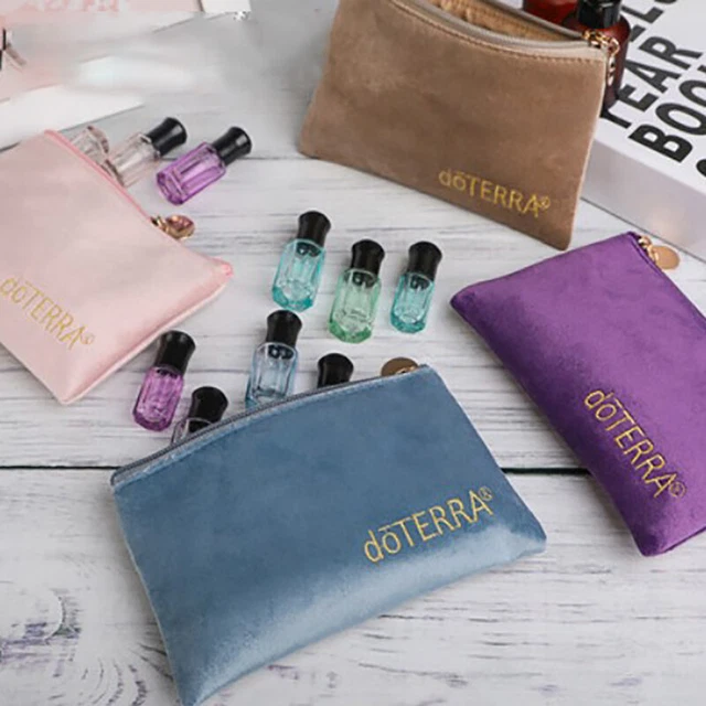 10 ml 15 ml Estuche de Aceite Esencial Terciopelo Organizador Colgante Bolsa de Almacenamiento Caja@