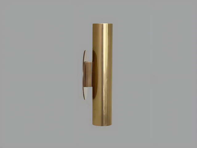 Applique Murale Design En Laiton - Style Mid-century Moderne, Fabrication Main, éclairage LED