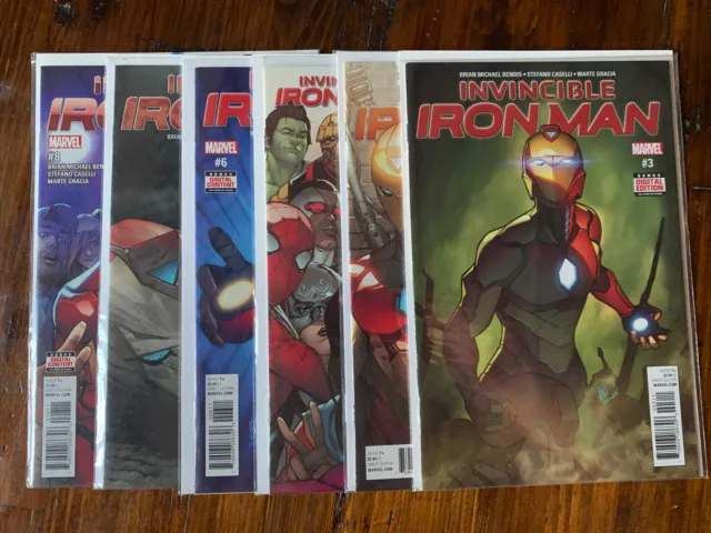 Invincible Iron Man (Marvel Comics, 2017) NM #3-8 RIRI Becomes IRONHEART!