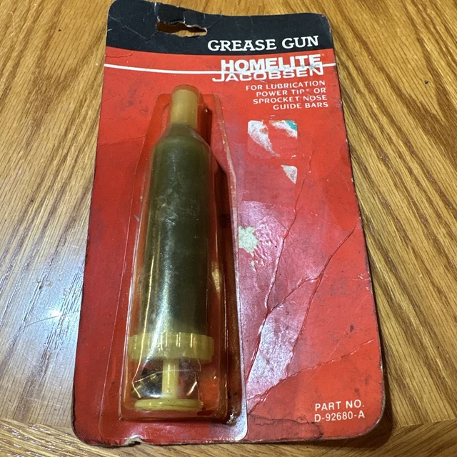 VINTAGE GREASE GUN Homelite Jacobsen For Lubrication Power Tip D 92680