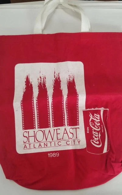 Rare ShowEast Atlantic City 1986 Red Canvas Bag W Coca-Cola Film Convention