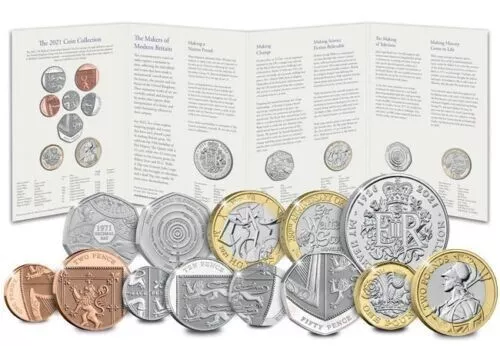 2021 Annual Set 13 Coins Brilliant Uncirculated Royal Mint Sealed Pack IN STOCK