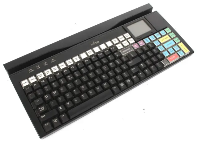 Fujitsu 133AU C11A07G7M3I2 POS Keyboard w/ Touchpad, Black.