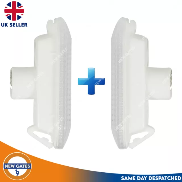 2X Side Wing Indicator Repeater Light Lens For Ford Focus Fiesta Clear 4593010