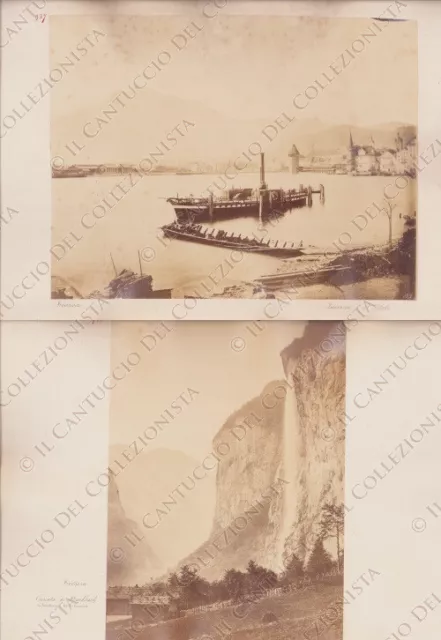 SWISS Lucerna Pilatus Staubbach waterfall Interlaken Lauterbrunnen Photo albumen