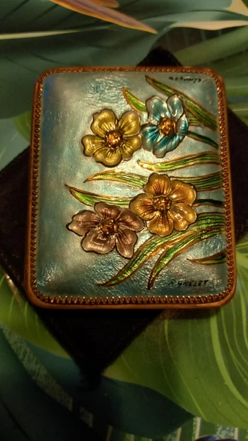 Rare Médaillon Pendentif Ancien émaillé - Signé Limoges ? - Vintage Français