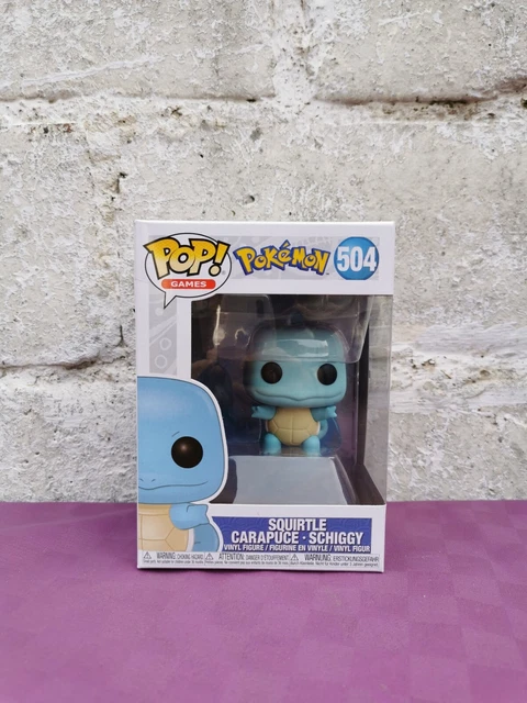 Funko Pop! Pokémon Carapuce (Squirtle) N°504, édition Flocked, EB Exclusive, Bon état
