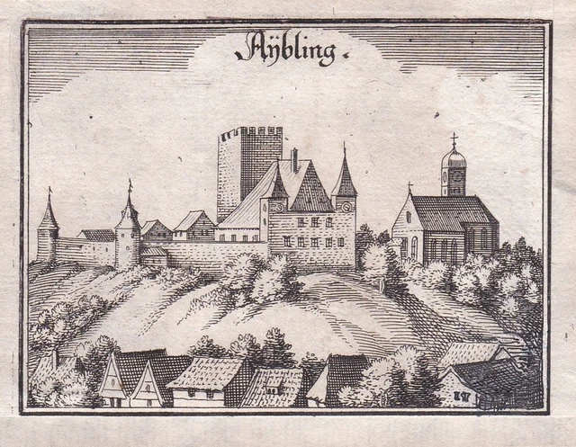 Bad Aibling Oberbayern Bayern Ansicht Kupferstich Merian 1650