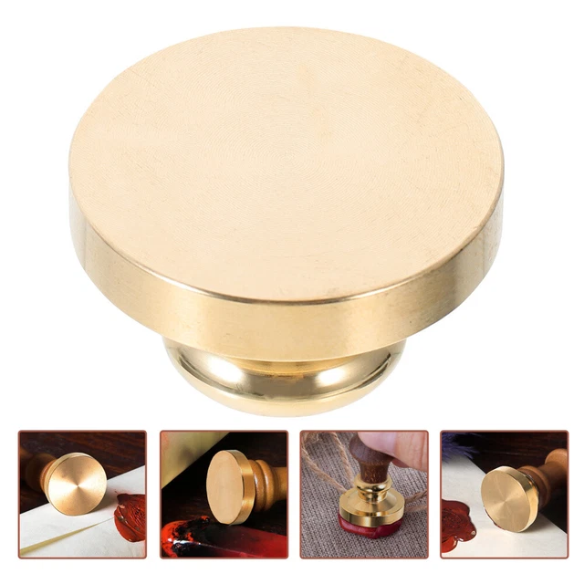 Tampon De Cire Vintage - Bois Et Laiton - Ø 2,5 Cm - Pour Lettres, Invitations, Cartes - Cadeau Élégant