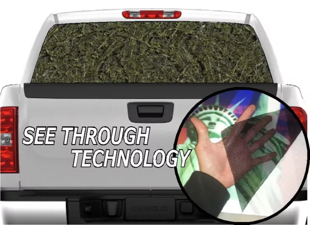 P331 CAMO CAMOUFLAGE Rear Window Tint Graphic Decal Wrap Back Pickup Graphics