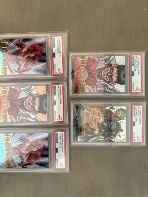 Lot Of (5) 1995 Marvel Metal Cards ALL PSA 9’s