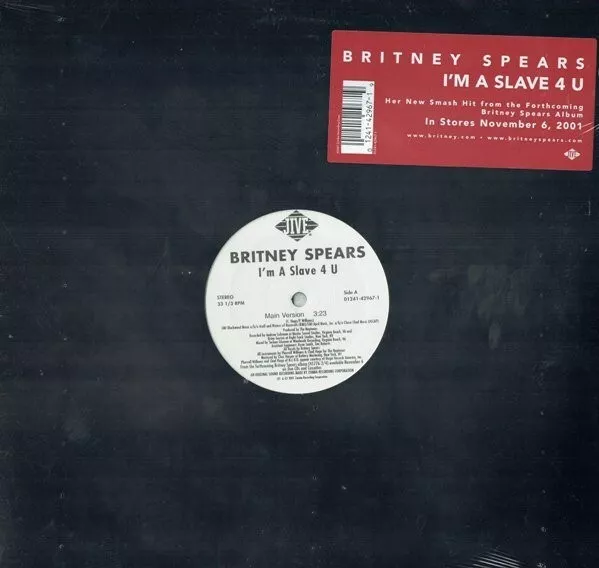 Britney Spears – I'm A Slave 4 U - 2001 - 12" Maxi Single Vinyl Record - VG+