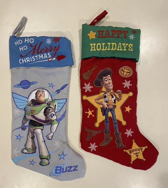 TOY STORY CHRISTMAS Stocking Woody Buzz Lightyear Pixar Set 18.99