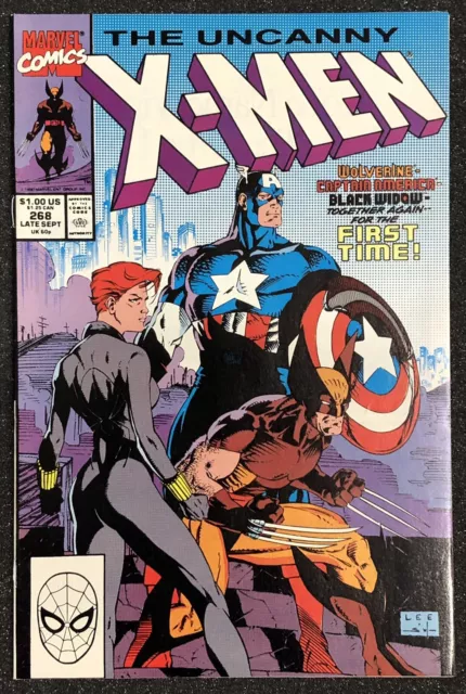 Uncanny X-Men #268 - Iconic cover art by Jim Lee 1990 Marvel Comics