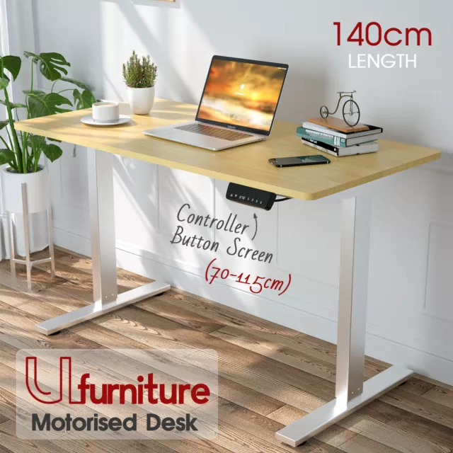 Motorized Standing Desk Electric Adjustable Height Sit Stand Home Office Table