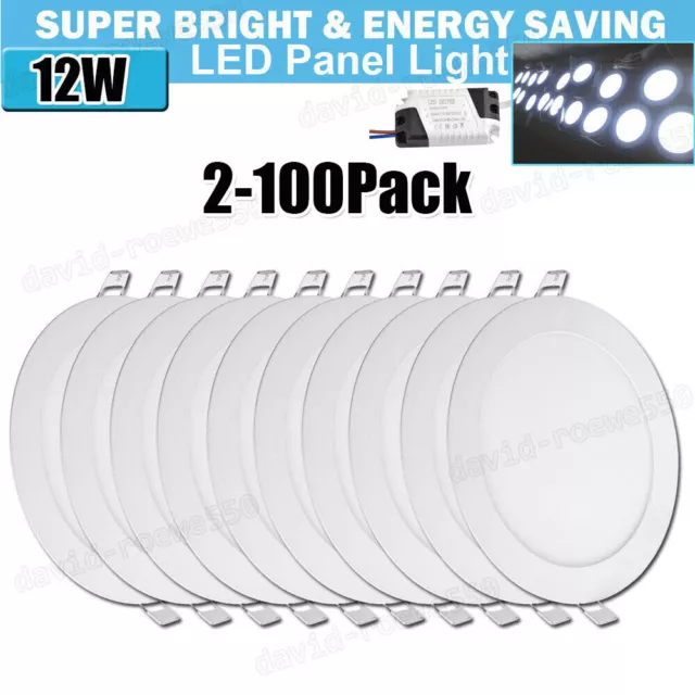 6Inch LED Ceiling Lights Ultra-Thin Recessed Retrofits Kit 6000K Daylight 12W