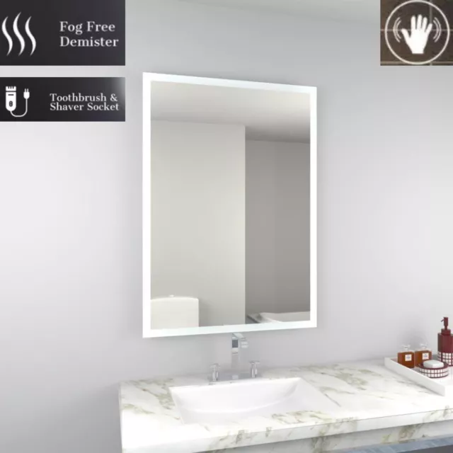 Manton 700mm x 500mm Mir002 K VIT Mirror Illuminated LED Bathroom Wall Mounted