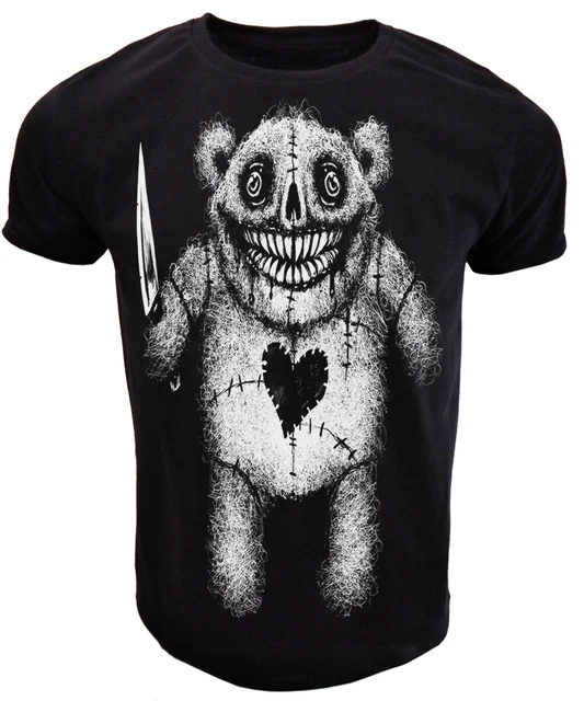 Evil Teddy T Shirt Mens womens gothic rock punk goth alternative tee gift