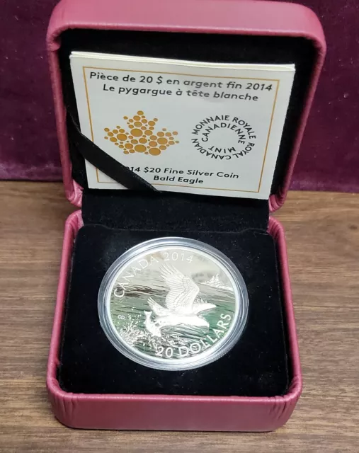 2014 Canada $20 Silver Coin - Bald Eagle