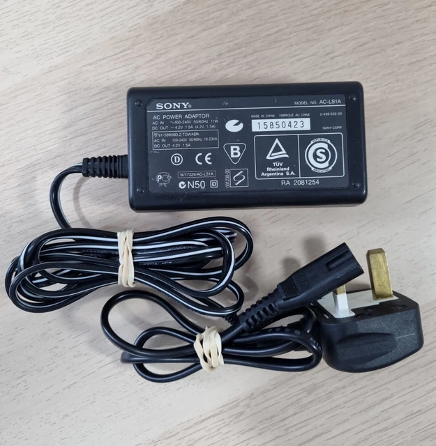 Cargador Videocámara Adaptador De Corriente De Ca Sony Ac-Ls1A 100-240V 4.2V 1.5A
