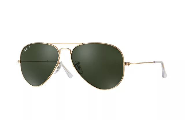 Ray ban Gafas de Sol Aviador RB3025 001/58 Oro Marco W/ Verde Lente Polarizada