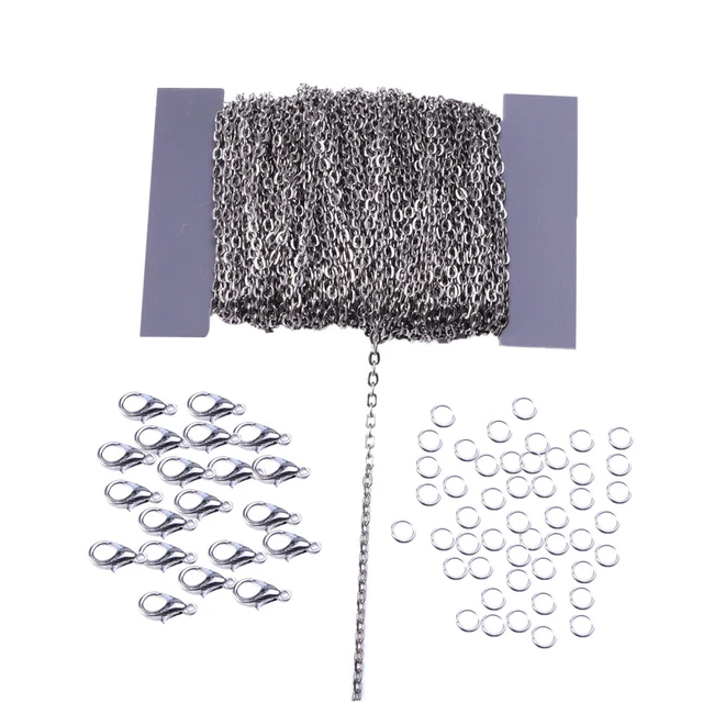 Cadena de eslabones de cable de 2,5 mm anillos de joyería