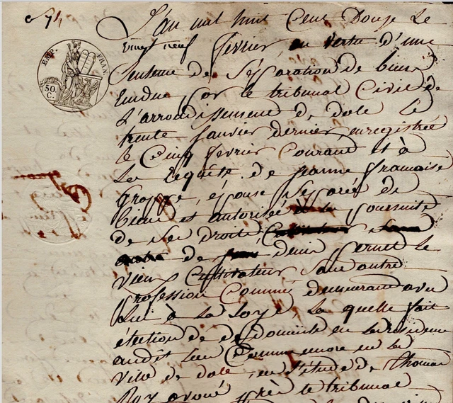 1812 Jura Expropriation La Loye PERNET GRAPPE huissier BIDAUT maire GUERILLOT