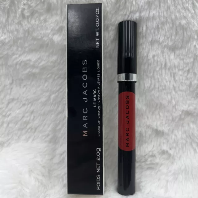 MARC JACOBS BEAUTY Le Marc Liquid Lip Crayon - 340 HOW ROUGE! - Full Size NIB