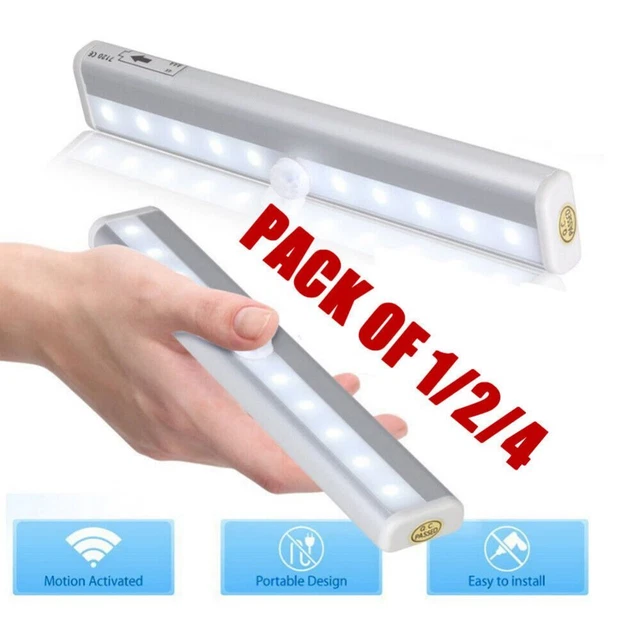 WIRELESS LED PIR Motion Sensor Light Battery Powered Strip