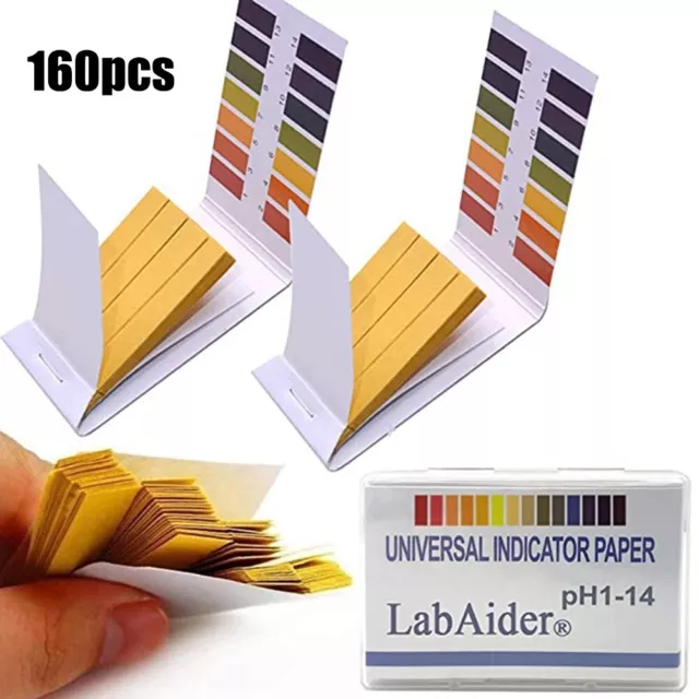 Bandelettes de Test Ph Indicateur Laboratoire Testeur 1-14pH 160strips Complet