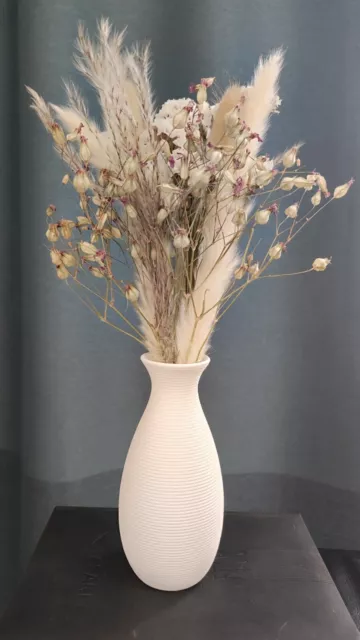 Keramik vase klein weiß modern Dekovase  15 cm weiß