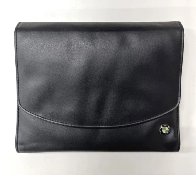 BMW Genuine Car Inspection Case Document Case Leather Black Used Japan 33