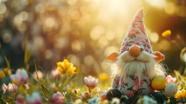 EASTER GNOME SPRING Digital Image Picture Photo Pic Wallpaper Background
