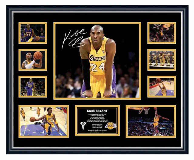 Kobe Bryant La Lakers Signed Photo Limited Edition Framed Memorabilia