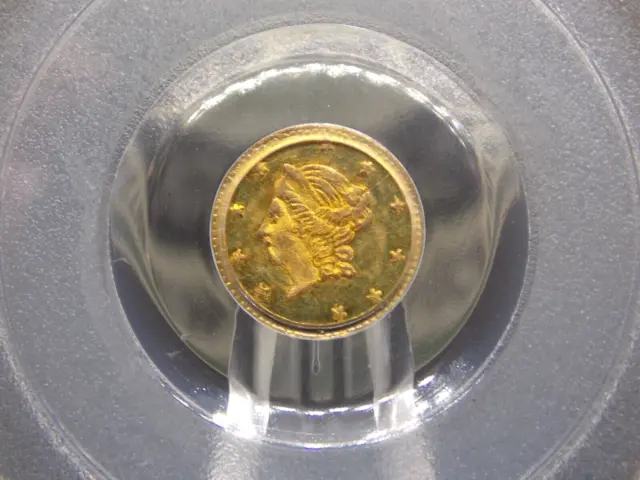 1871 California Fractional GOLD Liberty 50c BG-1011 PCGS MS62 345R OGH Old GREEN