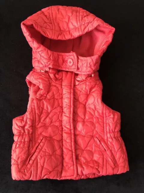 Gap Gilet Age 18/24 Months Red Hooded