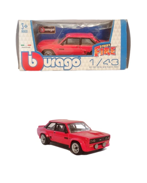 Burago Fiat 131 Abarth Rally Red Bburago 1/43 Voiture