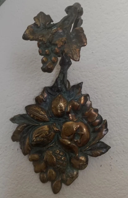 Vintage Brass Verdigris Wall Hook Hanger  Holder Coat Towel Clothes Hat Hook
