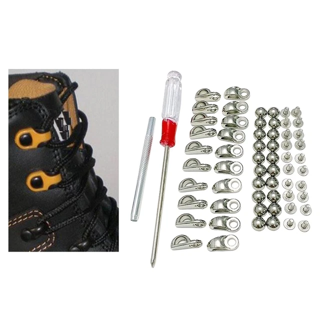 Gancho de cordones de metal gancho para botas herrajes de cordones para zapatos de escalada