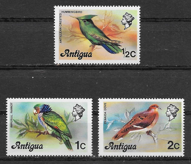Antigua , 1976 , Birds ,  Set Of 3  Stamps , Mnh