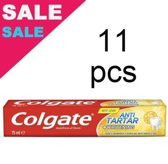 Colgate Anti-Tartar Whitening Toothpaste Unique Formula Fights Tartar Pack of 11