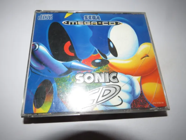 Sonic CD Sega Mega CD case and manual