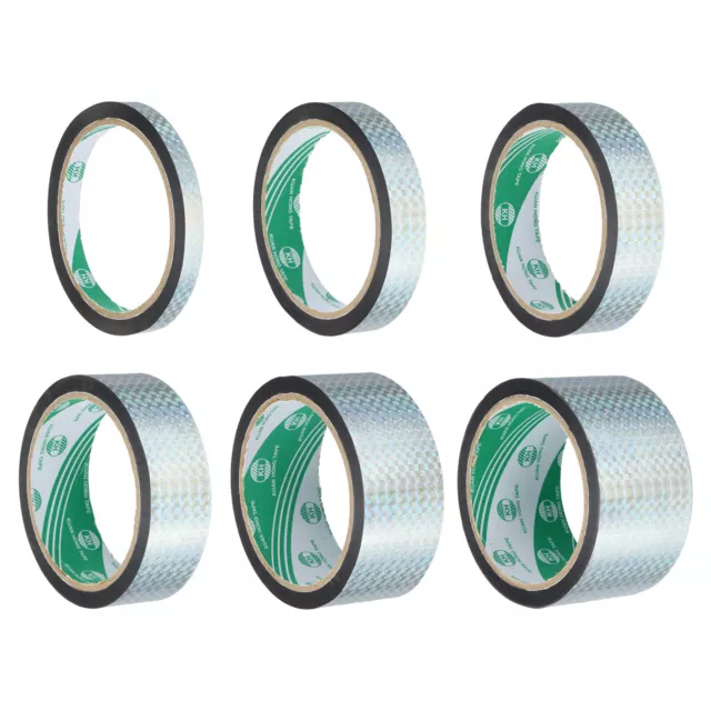 Washi Prism Tape Set 10mm 18mm 24mm 30mm 40mm 50mm Wide for Crafts Silver Tone