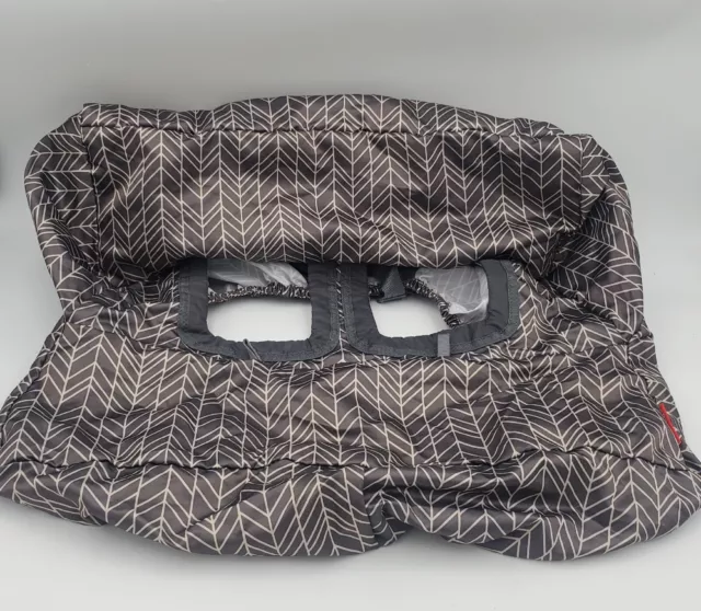 Skip Hop Take Cover Shopping Cart High Chair Cover Gray Feather Chevron