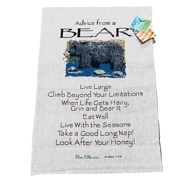 Advice From A Bear True Nature Tapestry Wall Hanging