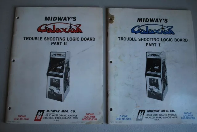 1980 Midway GALAXIAN video game TROUBLE SHOOTING LOGIC BOARD Part I & II